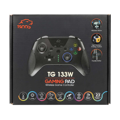 دسته بازی بی سیم TSCO مدل TG 133W - مشکی